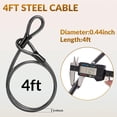 thumbnail image 4 of Candado en U para bicicleta ROCKBROS de alta resistencia con cable de 1,2 m y llaves, 4 of 7