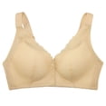 thumbnail image 5 of Gibobby Brasier Push Up Mujer Talla Sexy Sujetador para mujer Ajustable con aros Botón Correa Hombro delantero Copa moldeadora grande Íntimos(Beige,44), 5 of 5