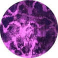 thumbnail image 1 of Ahgly Company Indoor Round Abstract Pink Modern Area Rugs, 4' Round, 1 of 4