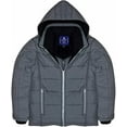 thumbnail image 1 of Men's Heavy Padded Full Fleece Insulated Jacket Negative Degree Canadian Winter Weather Coat with Removable Hood, 1 of 5