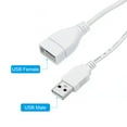 thumbnail image 3 of Unique Bargains USB Extension Cable with ON/Off Switch Extension Cords Adapter Controller for Fans LED Strips White 2 Pack, 3 of 5