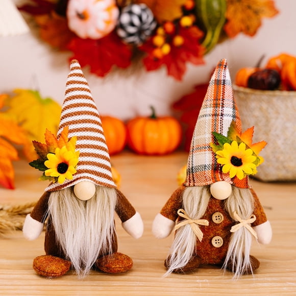 Xihbxyly Muñeca de Gnomo de Acción de Gracias, Adorno Decorativo Sin Rostro, Material Suave con Sombrero Largo, Perfecta para Decoración Del Hogar, Exhibición de Mesa o Estante, Regalo de Primavera o