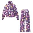 thumbnail image 5 of Uorisanigo Easter Egg Two Piece Sets for Women Mock Neck Sweatshirt Wide Leg Sweatpants Matching Sets Plus Size Loungewear Oversized Tracksuit Travel Outfits Fashion Activewear, XS-XL, 5 of 8