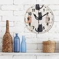 thumbnail image 3 of Yayeee 10" Wall Clock Battery Operated Quartz Round Silent Non-Ticking Home Decor, Cute Cartoon Cats, 3 of 6