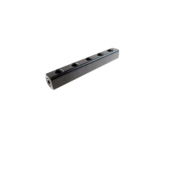 Coilhose Pneumatics 3052 Collecteur Profil Bas, Port d'Alimentation FPT 1/4 Pouce, Cinq Ports de Sortie FPT 1/4 Pouce