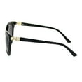 thumbnail image 3 of Womens Large Rhinestone Jewel Hinge Oversize Cat Eye Sunglasses Black Gold Smoke, 3 of 4