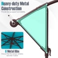 thumbnail image 6 of Costway Patio 10FT Hanging Offset Umbrella 32 LED Lights Sand Bag Outdoor Cross Base Turquoise, 6 of 10