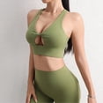 thumbnail image 2 of Sevpuikl Women's Twist Front Sexy Sport bra Wide Straps Racerback Gym Yoga Workout Summer Casual Tops(Green,S), 2 of 5