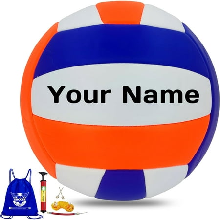 Customized Volleyball Ball Size 5 Personalized Volleyball Gift with Name or Message - Indoor Outdoor Volleyball Ball with Pump