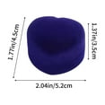 thumbnail image 3 of HDWUEN Flocking Ring Box Heart-Shaped Flip Lid Jewelry Proposal Ring Box Jewelry Gift Packaging Storage, 3 of 6
