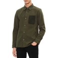 thumbnail image 2 of Calvin Klein Mens Contrast Pocket Button Up Shirt, Green, Small, 2 of 6