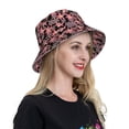 thumbnail image 5 of Kll Lilies Flowers Bucket Hat for Women Men Packable Travel Beach Sun Hat Outdoor Rave Accessories Reflective Fisherman Cap, 5 of 6