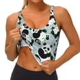 thumbnail image 3 of Fotbe Panda And Eucalyptus Sujetador Deportivo Largo sin Aros para Mujer con Almohadillas y Soporte Medio, Transpirable y Absorbente, Camiseta Tipo Chaleco o Tank Top-Small, 3 of 8