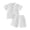 A11-White, variant on Toddler boys and girls clothes summer outfits embroidery smocked short sleeve shirt t-shirt gingham shorts 1T 2T 3T 4T Sky Blue 18-24 Months