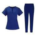 thumbnail image 3 of Uniforme de Enfermería Hugo Elástico con Múltiples Bolsillos Azul M, 3 of 9