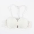 thumbnail image 4 of Femmes avant Fermeture Dentelle Racer Dos Racer Back Push Up Soutiens-Gorge Sans Couture Ensemble, 4 of 6