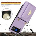 thumbnail image 5 of Dteck for Samsung Galaxy Z Flip 4 Wallet Case with Card Holder, Crossbody Wallet Leather Handbag with Detachable Lanyard Magnetic Flip Case for Galaxy Z Flip4 5G,Purple, 5 of 7