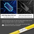 thumbnail image 5 of 3mm COB LED Strip Light, 16.4FT DC 24V Ice Blue COB Light Strip, 400LEDs/M Cuttable LED Light Strip for Bedroom Home Kitchen Cabinet Decor (NO Power Supply), 5 of 10
