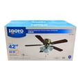 thumbnail image 4 of Ventilador De Techo Con Lampara 42 Pulg Aspas De Madera 2Pzs cafe 42 pulgadas, 4 of 5
