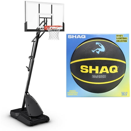 Spalding 54in Hoop with Shaq Basketball Bundle
