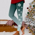 thumbnail image 2 of Pedort lined leggings for women Women's Thanksgiving Leggings Stretchy Graphic Printed Christmas Legging Tights Green,M, 2 of 5