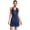 Navy Blue, variant on Women's Shiny Rhinestone Latin Dance Dress Sleeveless Tassel Samba Tango Ballroom Dance Dress Navy Blue S