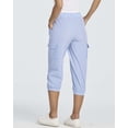 thumbnail image 3 of 3 Pack:Women's Woven Cargo Capri Jogger Pants Tactical Hiking 5 Pockets Water Resistant Quick Dry Active Pockets Drawstring, 3 of 7