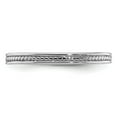thumbnail image 3 of Sterling Silver Stackable Expressions Rhodium Channeled Ring, 3 of 5