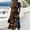 Brown, variant on Womens Halloween Dress Ghost Short Sleeve Bat Fall Wrap Dress Spider V Neck Casual Wedding Guest Dresses M
