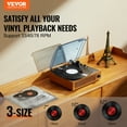 thumbnail image 2 of VEVOR Tourne-Disque Bluetooth à 3 Vitesses avec Courroie, Haut-Parleurs 3 W, 2 of 9