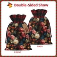 thumbnail image 2 of Rocae Rose Flowers Print Christmas Drawstring Linen Gift Bag with Drawstrings Treat Bag Goody Present Bags for Christmas Party Favor, 2 of 8