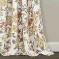 thumbnail image 4 of Half Moon Ivana Floral Room Darkening Window Curtain Panels White/Navy 52x84 Set, 4 of 10