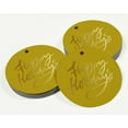 thumbnail image 3 of Inkdotpot Happy Holiday Bottle Tag Real Gold Foil Favor Hang Tags 50 Pack, 3 of 7