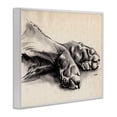 thumbnail image 5 of Stupell Industries Dog Paw Charcoal Design Minimal Tan Black Drawing Print Framed Art Print Wall Art, 14x11, By Jennifer Paxton Parker, 5 of 5