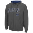 thumbnail image 2 of Men's Colosseum Charcoal Notre Dame Fighting Irish Arch & Logo 3.0 Full-Zip Hoodie, 2 of 3