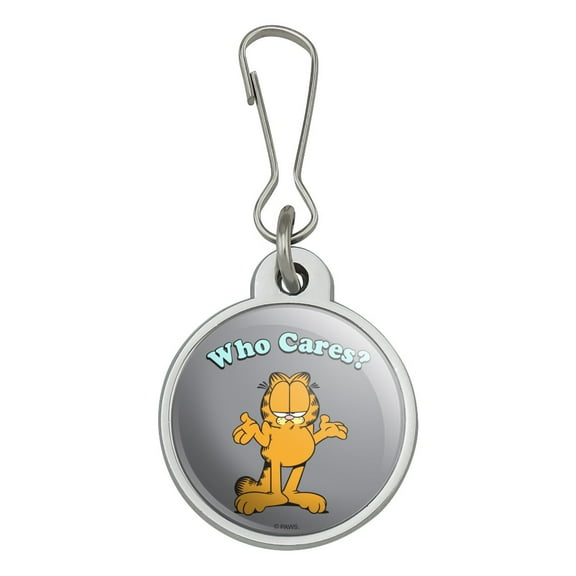Garfield Who Cares? Jacket Handbag Purse Luggage Backpack Zipper Pull Charm