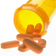 FuStone Child Resistant & Easy Open Pill Organizer with 12 Empty Pill Bottles, Orange (12 Pack)