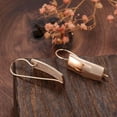 thumbnail image 5 of Earrings for Women Fashionable Rectangle Glossy Rose Gold C Shaped Ear Clip Ear Hook Jewelry, 5 of 5