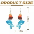 thumbnail image 2 of DESIGNICE 2Pcs Summer Earrings,Mermaid Design Statement Earrings for Women,Acrylic Womens Earrings Trendy,Dangly Earrings for Woman for Outdoor,Style1, 2 of 7