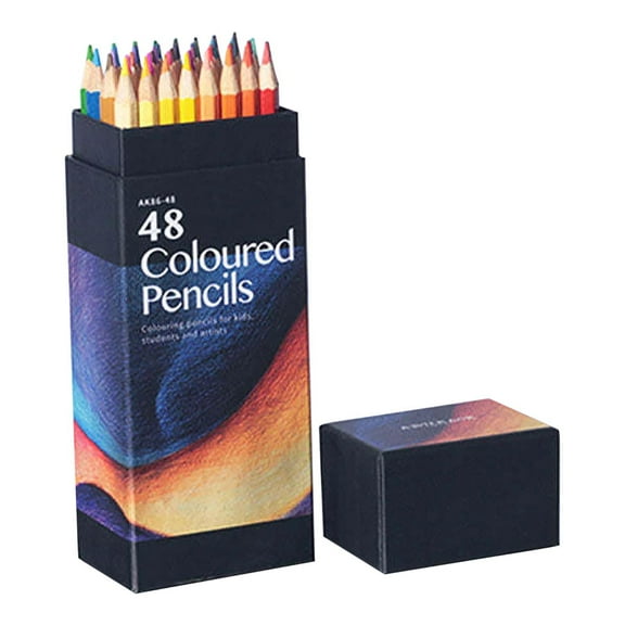 Hxlazmoo 48 Colors Artist-Grade Oily Colored Pencils Set - Eco-Friendly Recycled Wood, Vibrant Pigments for Professionals & Kids, Ideal for Drawing, Shading, Blending (350g, 48 Oil-Based Pencils)