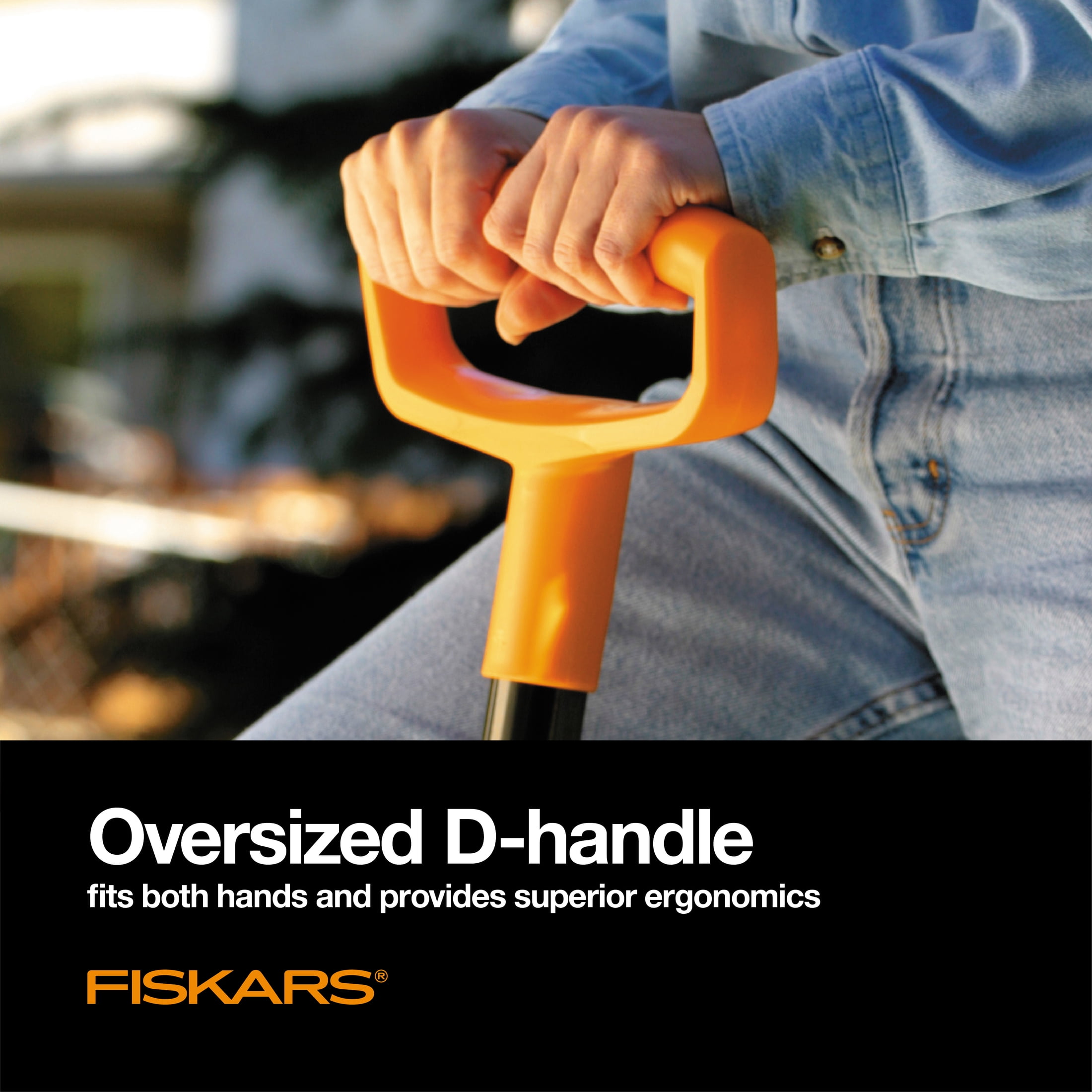 Fiskars D-Handle Steel Transplant Spade, 46"