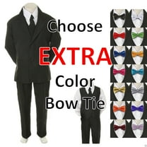 6pc Color Bow Tie   New Baby Toddler Boy Black Wedding Suit Tuxedo S-20 New Teen