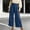 Blue, variant on DuoJiaJ Womens Wide Leg Pants, High Waist with Pockets Tie Front Loose Beige L