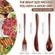 thumbnail image 4 of Cuchara de Madera Tenedor Cuchillo Juego de Cubiertos Juego de Utensilios de Madera para Cena Juego de Cubiertos de Madera para Cocina Juego de Cubiertos (96 Piezas), 4 of 5