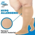 thumbnail image 5 of (3 Pairs) Made in USA - Wide Calf Compression Socks 15-20mmHg - Beige, 3XL, 5 of 11