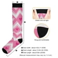 thumbnail image 3 of FORMRS Womens Knee High Socks Casual Long Thick Travel Daily Wear, 2 Pairs, Heart Geometric, 3 of 6