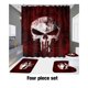 thumbnail image 2 of Inteprter Cortina de ducha fácil de instalar y cuidar, poliéster, fácil de instalar, cuidado, alfombrilla Contous impermeable Juegos de accesorios de baño K8 cuatro piezas, 2 of 6