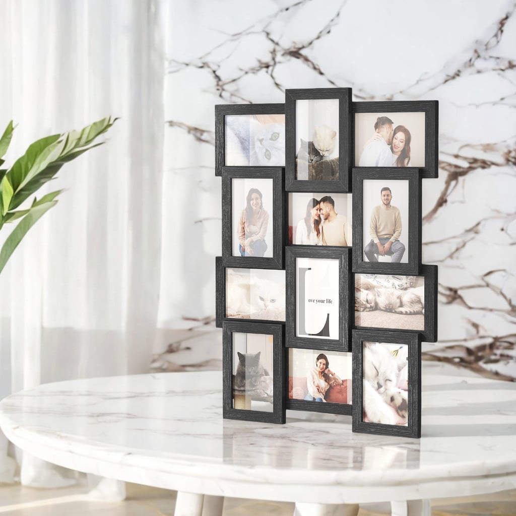 Set of 12 Collage Picture Frames, 4x6 for Wall Decor - Create a Stunning Family Gallery Display