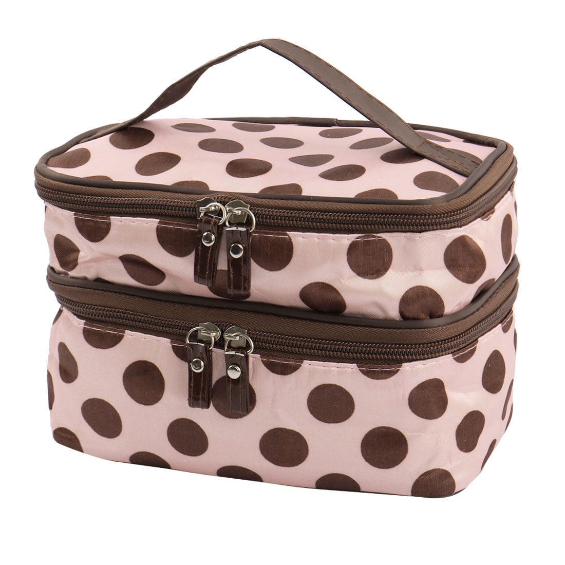 Clearance! Ueonyo Cosmetic Makeup Bag Organizer Double Layer Dot ...