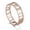 Rose Gold, variant on Roman Numerals Hollow Out Stainless Steel Statement Band Ring Fashion Jewelry